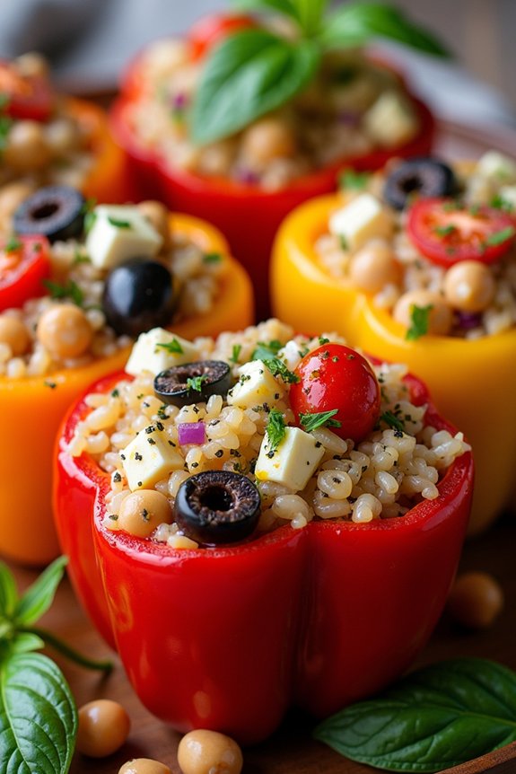 mediterranean stuffed bell peppers