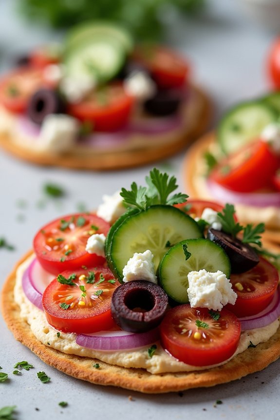 mediterranean veggie flatbreads recipe