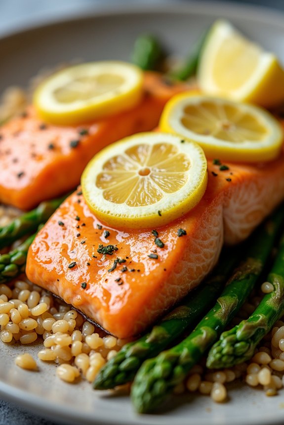 nutritious baked salmon meal