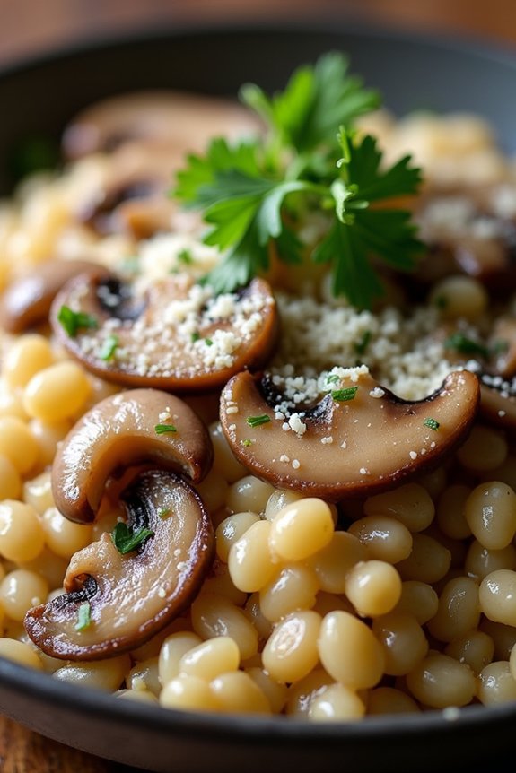 nutritious barley mushroom risotto