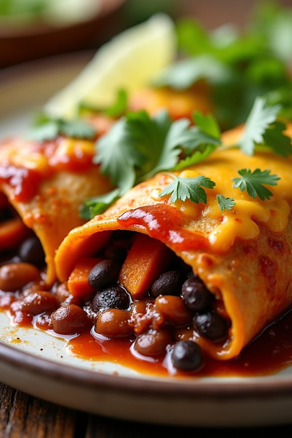 nutritious black bean enchiladas