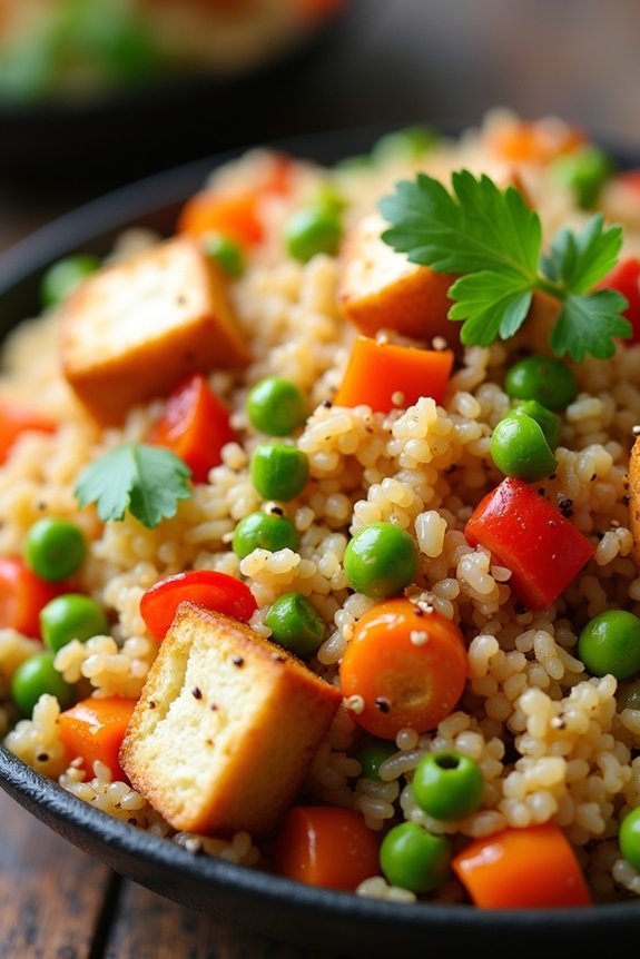 nutritious cauliflower tofu stir fry