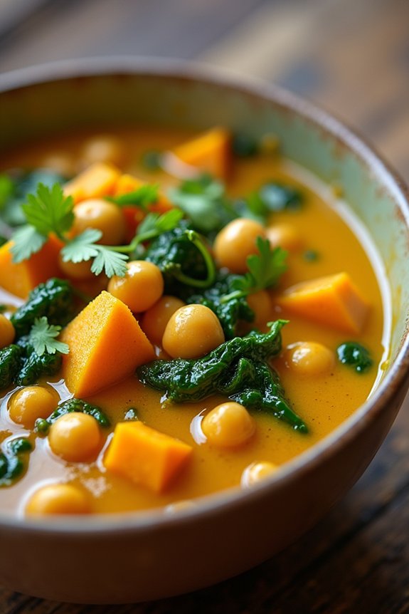 nutritious chickpea sweet potato curry