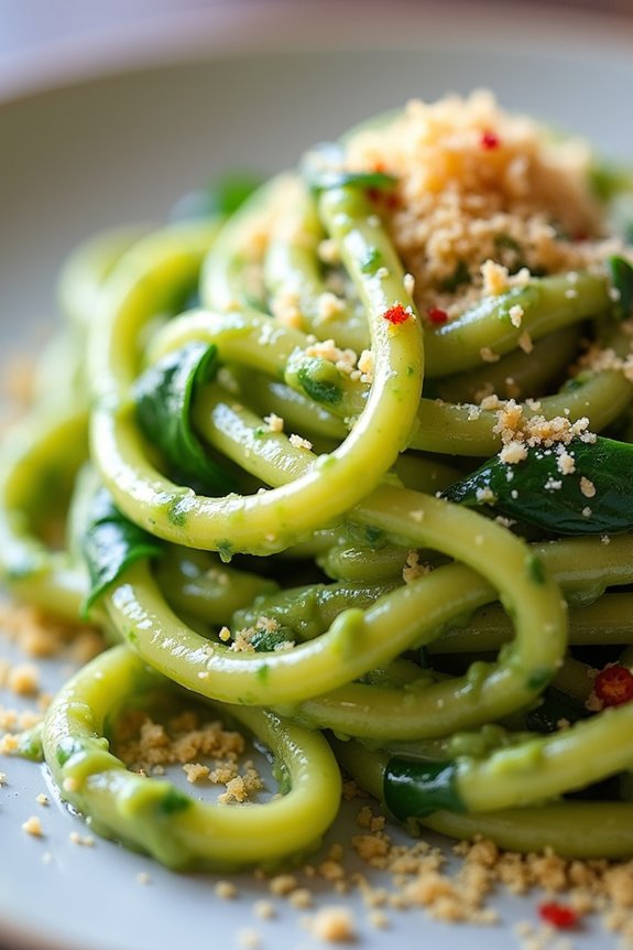 nutritious creamy avocado pasta