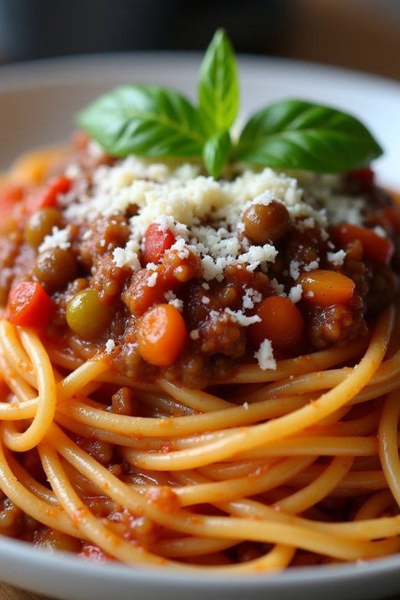nutritious lentil bolognese recipe