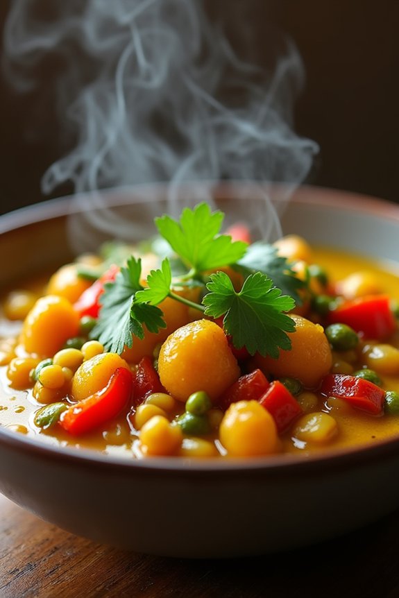 nutritious lentil vegetable curry