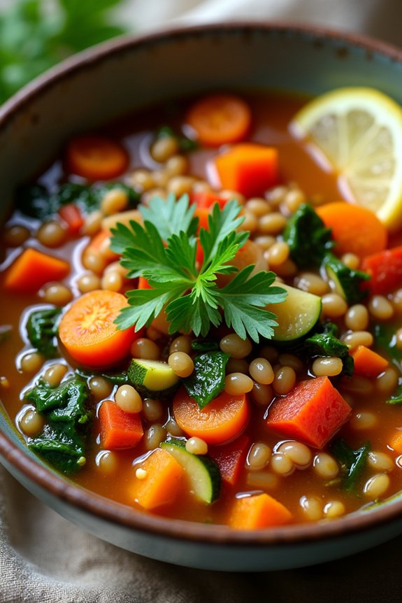 nutritious lentil vegetable soup