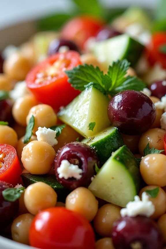 nutritious mediterranean chickpea salad