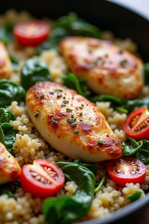 nutritious one pan chicken skillet