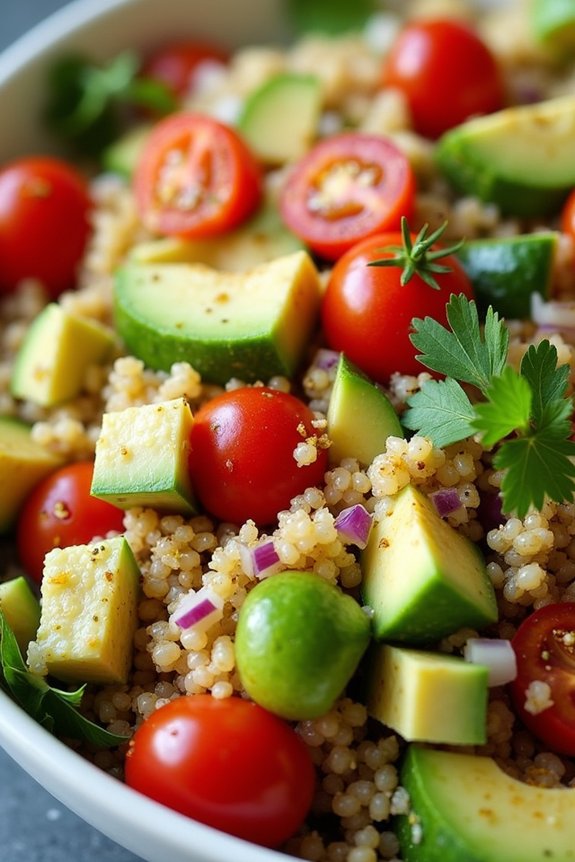 nutritious quinoa avocado salad