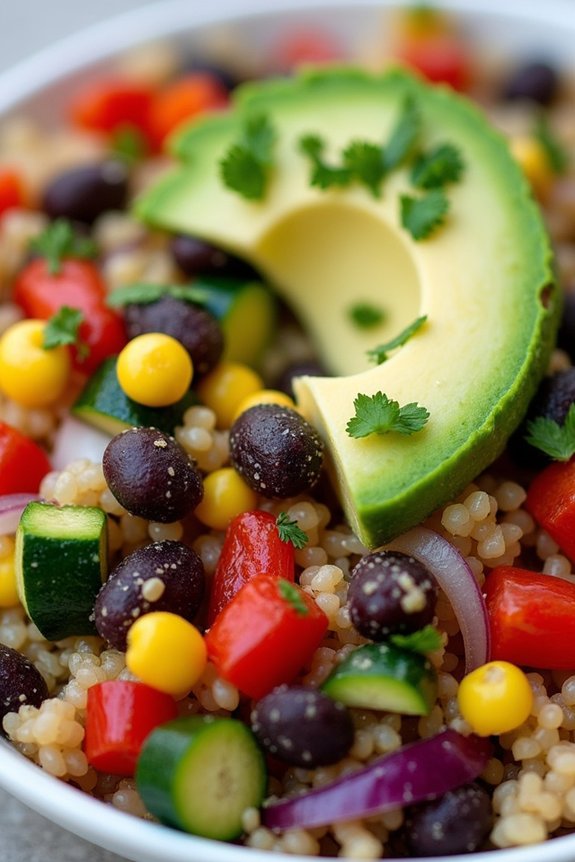 nutritious quinoa black bean bowl