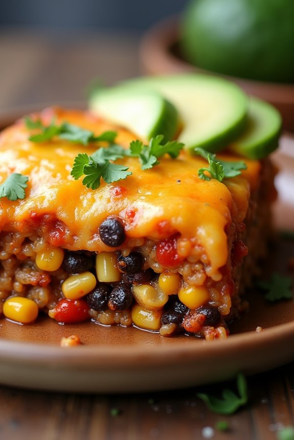 nutritious quinoa black bean casserole