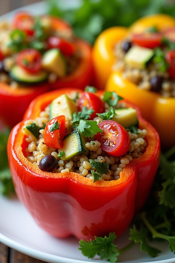 nutritious quinoa stuffed peppers
