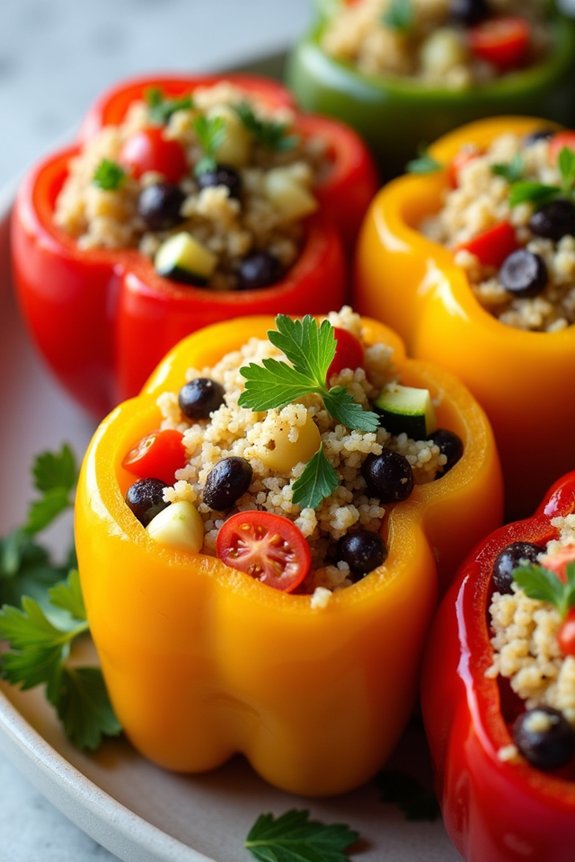 nutritious quinoa stuffed peppers