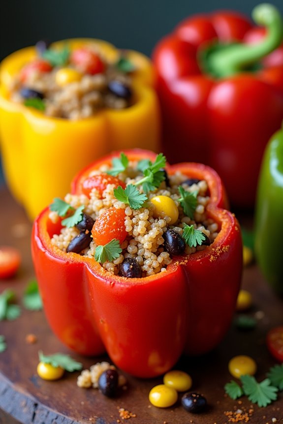 nutritious quinoa stuffed peppers