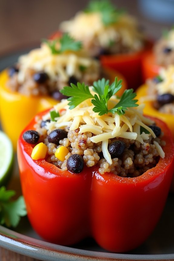 nutritious quinoa stuffed peppers