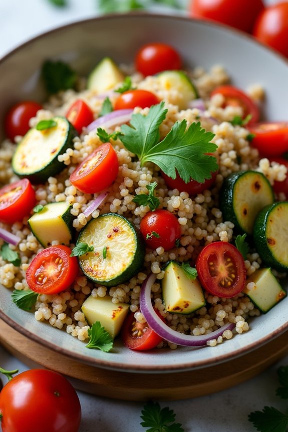 nutritious quinoa vegetable salad