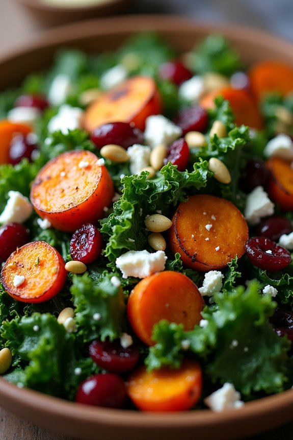 nutritious roasted sweet potato salad