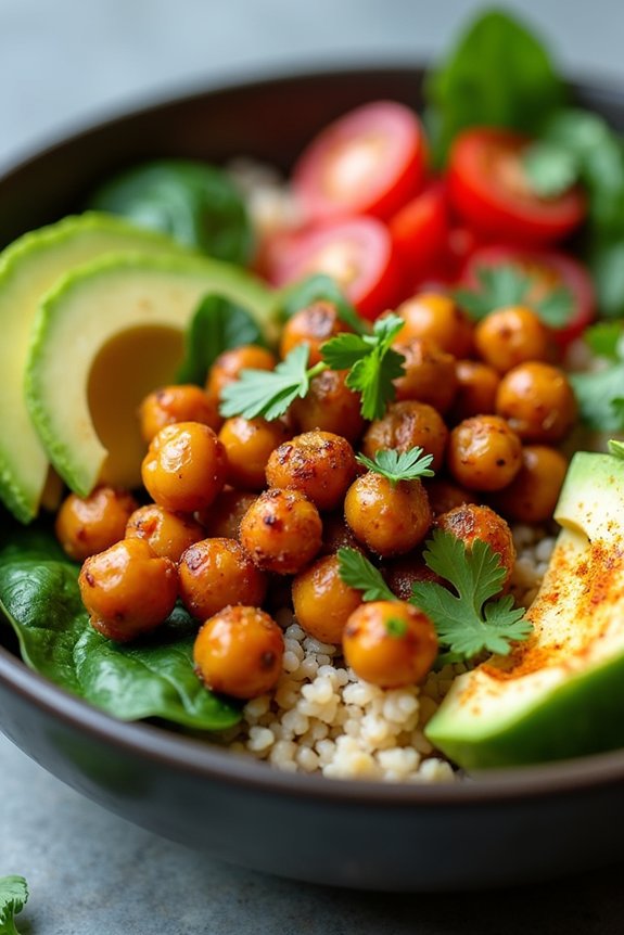nutritious spicy chickpea bowl