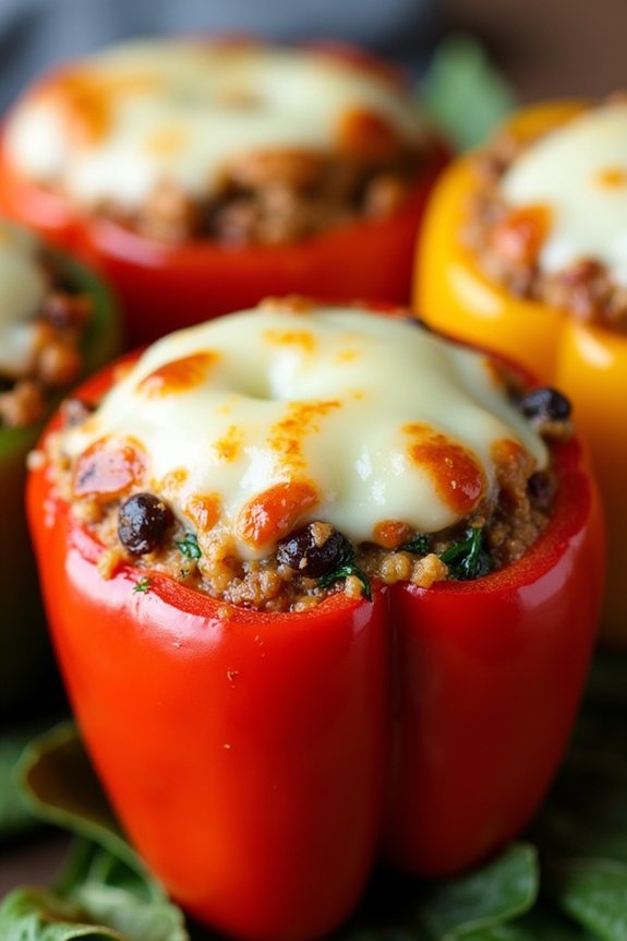 nutritious turkey spinach peppers