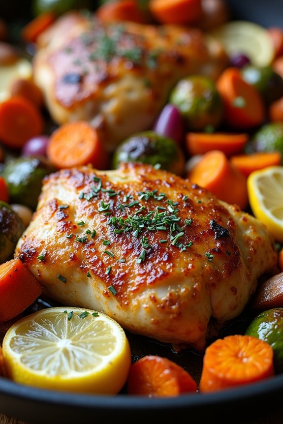 one pan chicken vegetable roast