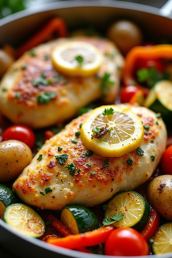 one pan lemon herb chicken