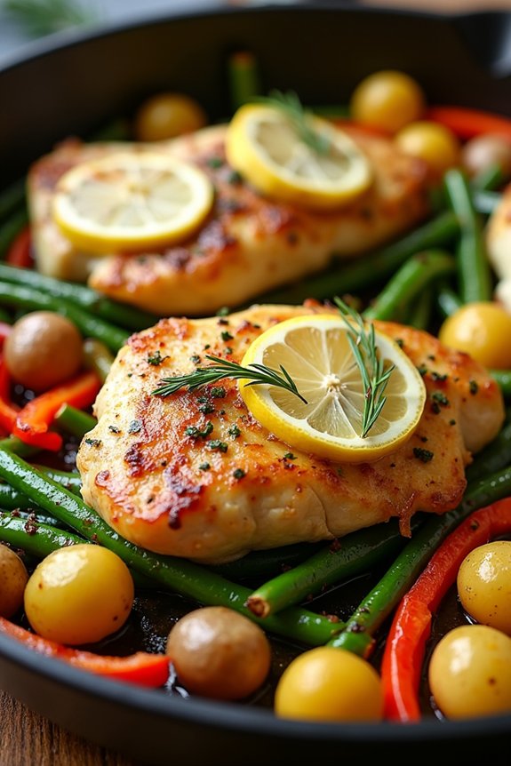 one pan lemon herb chicken