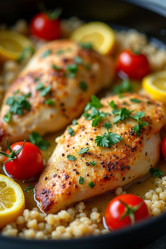 one pan lemon herb chicken