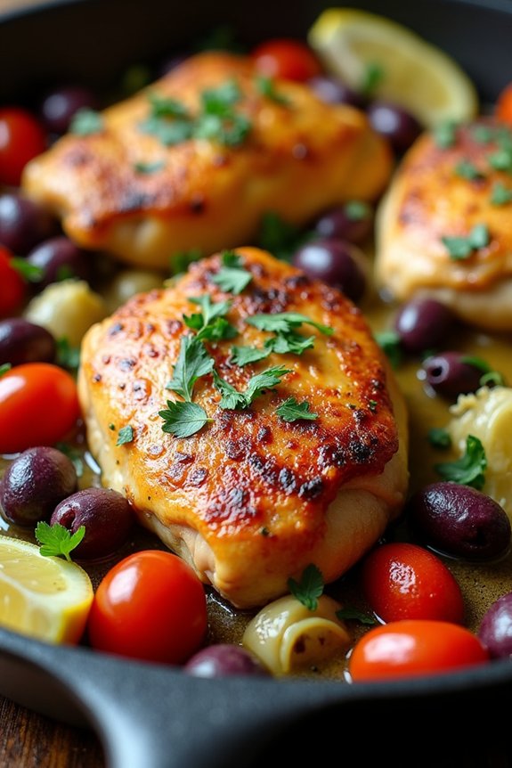 one pan mediterranean chicken delight