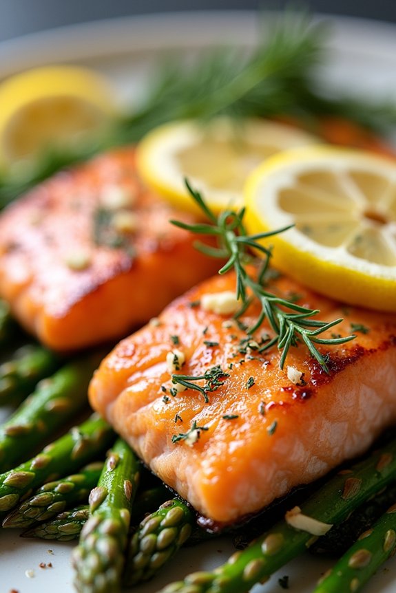 oven baked salmon and asparagus