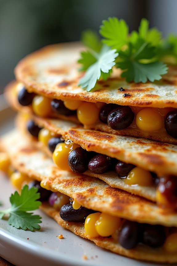 quick healthy bean quesadillas