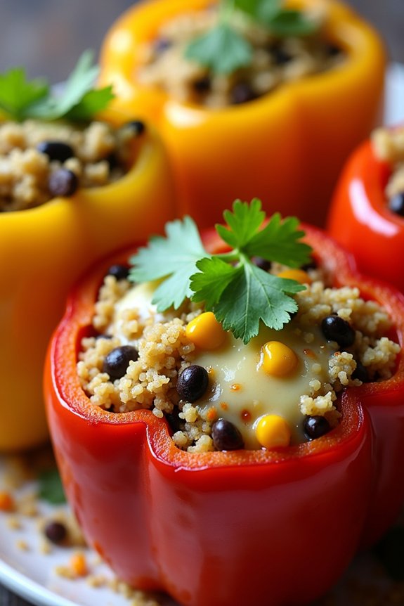 quinoa stuffed nutritious bell peppers