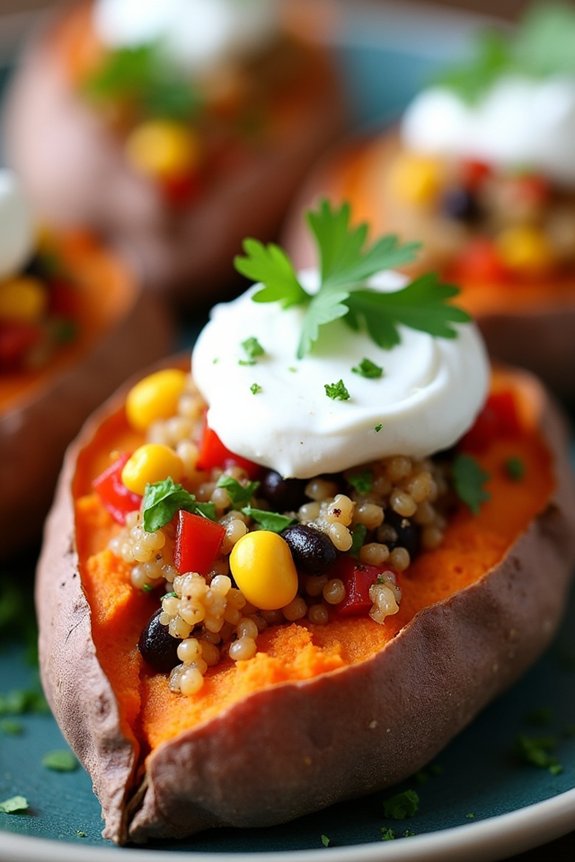 quinoa stuffed sweet potatoes