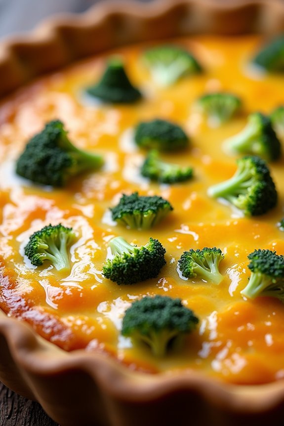 savory broccoli cheddar quiche