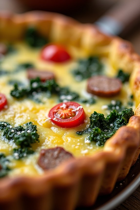 savory kale sausage frittata