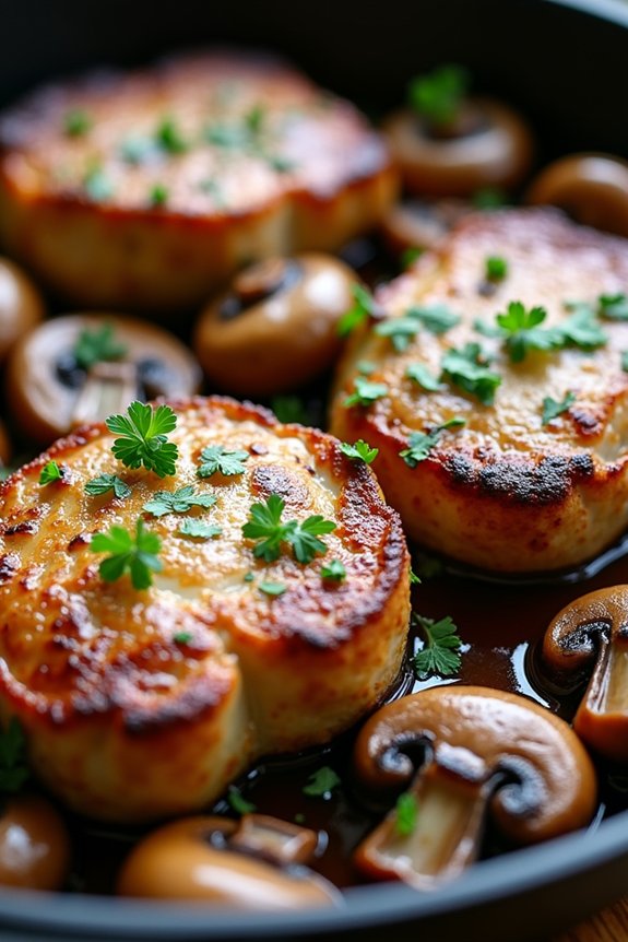 savory pan seared pork chops