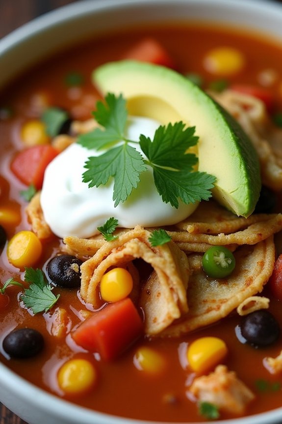 slow cooker chicken tortilla soup
