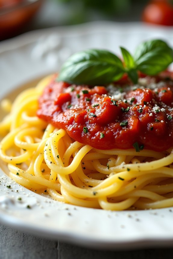 spaghetti squash with sauce