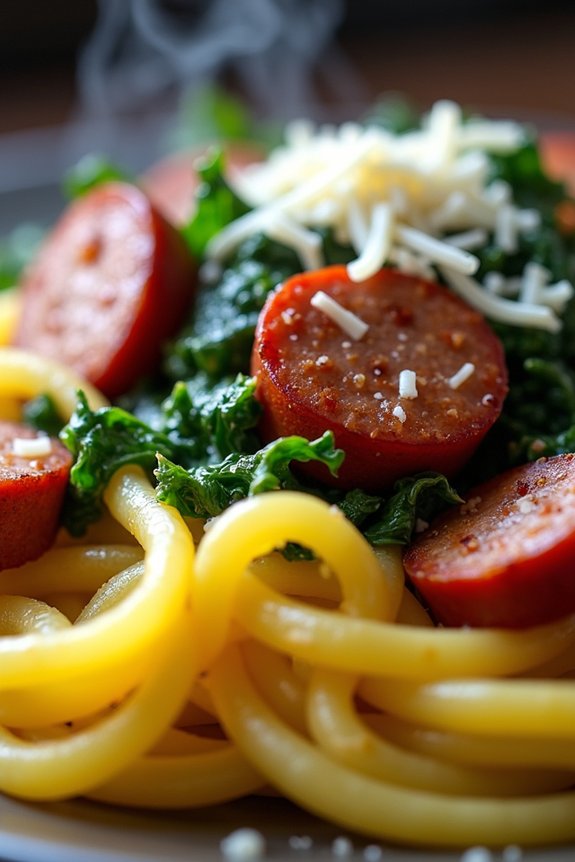 spaghetti squash with sausage