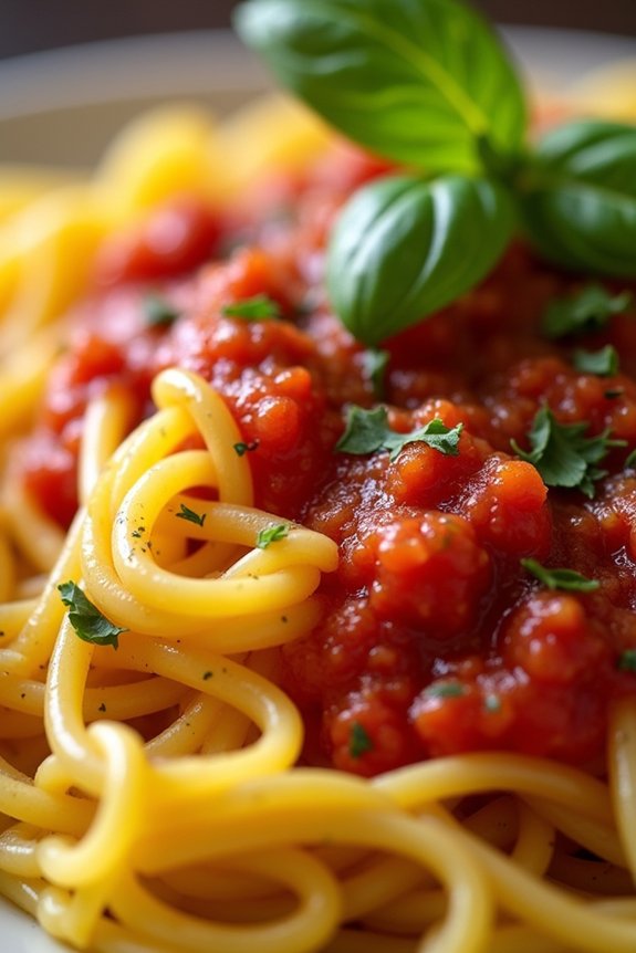 spaghetti squash with tomato sauce