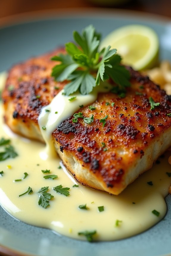 spicy blackened tilapia dish