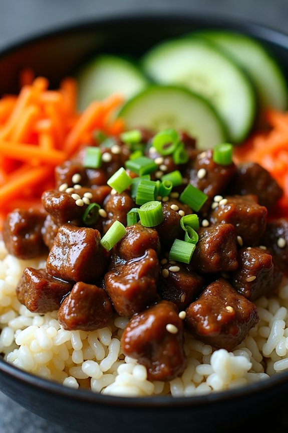 spicy korean beef bowls