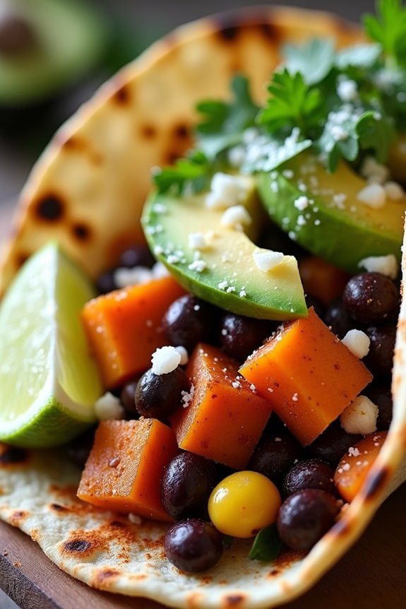 spicy sweet potato tacos