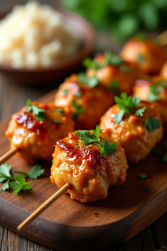 spicy thai chicken skewers