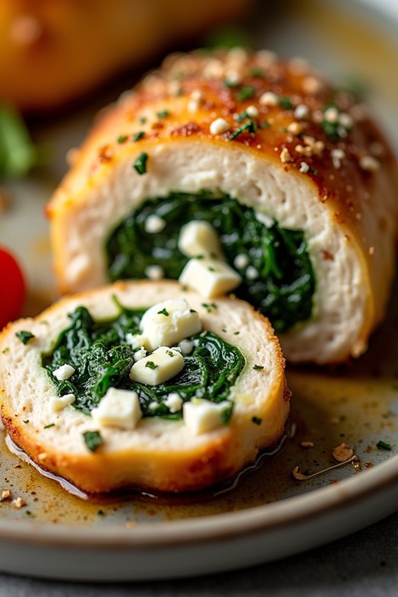spinach feta stuffed chicken