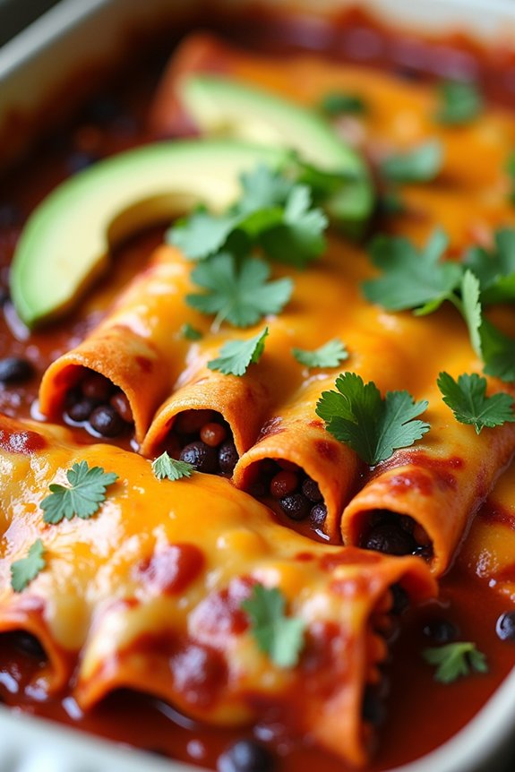 sweet potato black bean enchiladas
