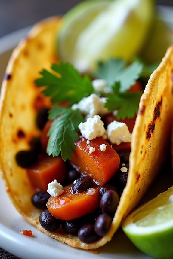 sweet potato black bean tacos