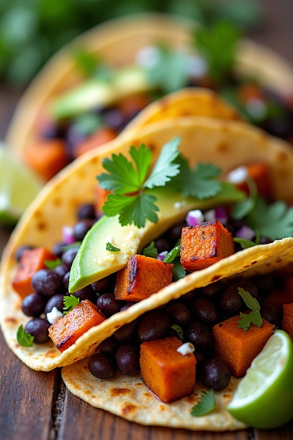 sweet potato black bean tacos