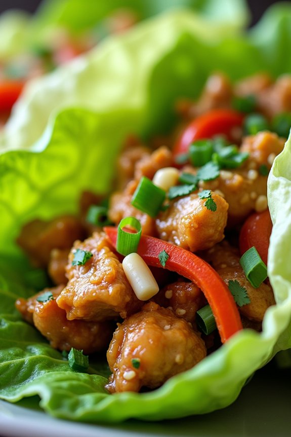 thai chicken lettuce wraps
