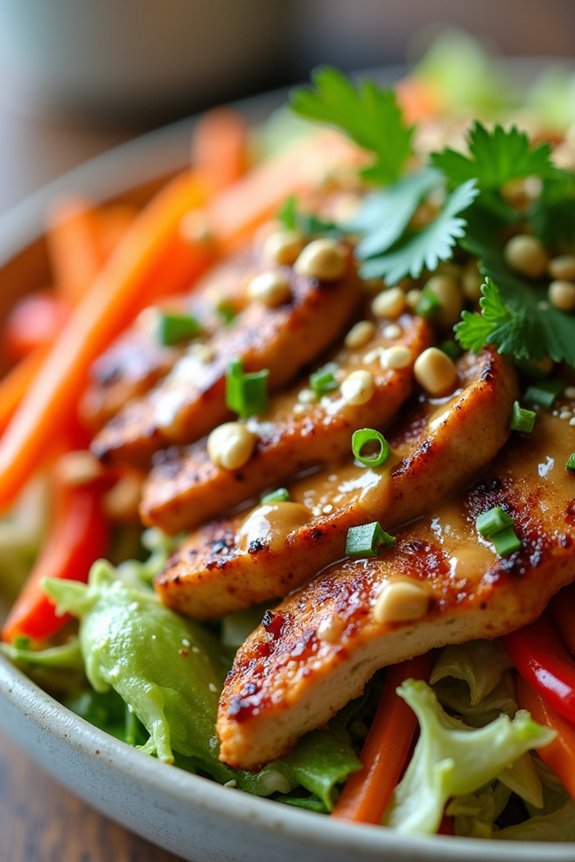 thai peanut chicken salad